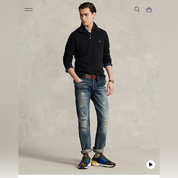 NWT Polo Ralph Lauren Estate Rib 1/4 Zip Pullover Men’s size LT Heather Gray - Picture 5 of 9